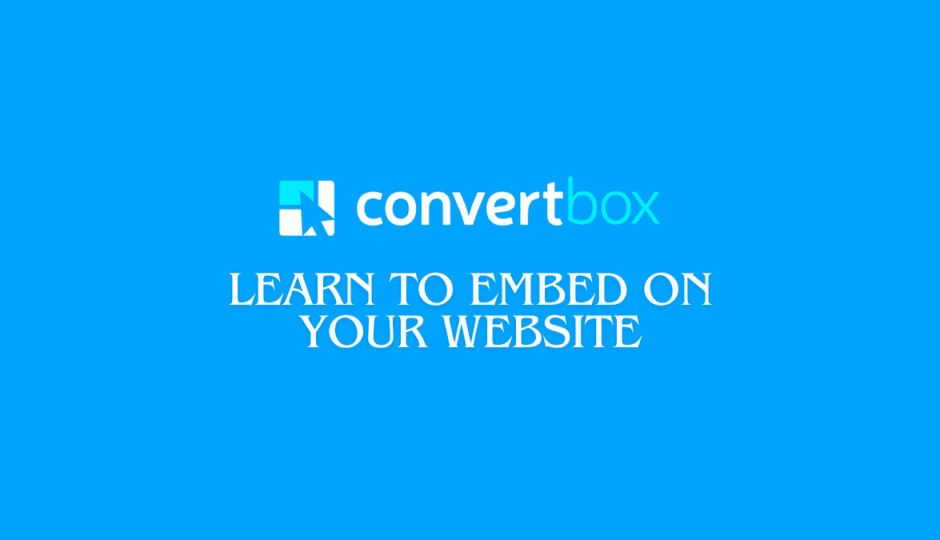 how to embed convertbox