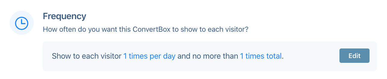 convertbox appearance frequency setting