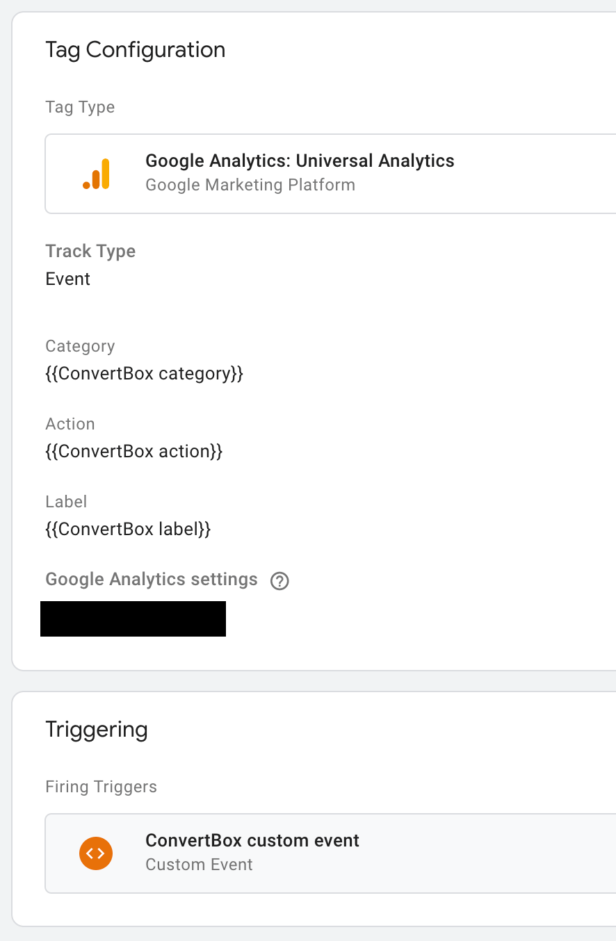 google analytics tag configuration to pass field values from convertbox