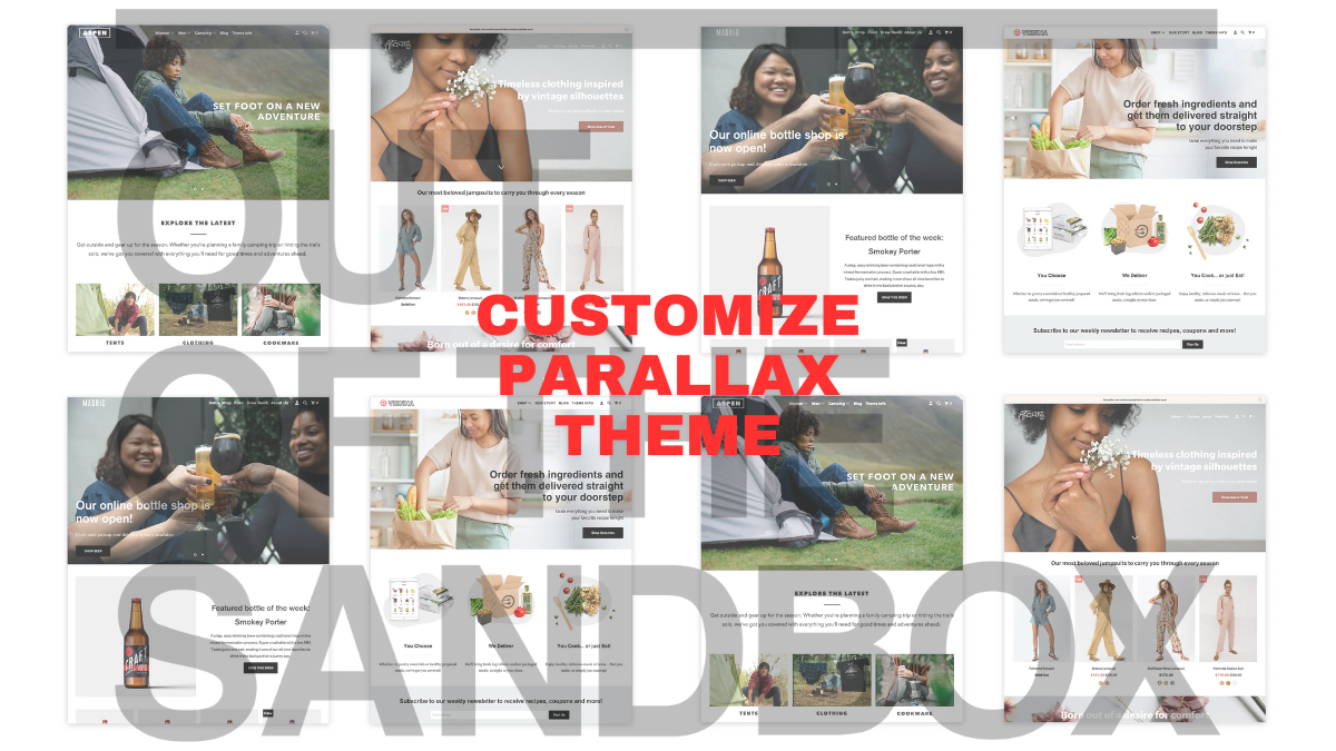 How to Customize Parallax Theme from Out of the Sandbox?
