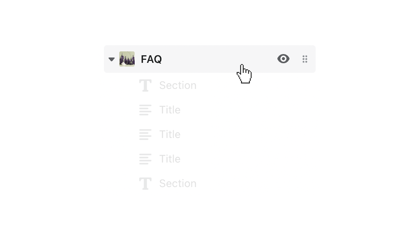 click faq to open general settings for the template