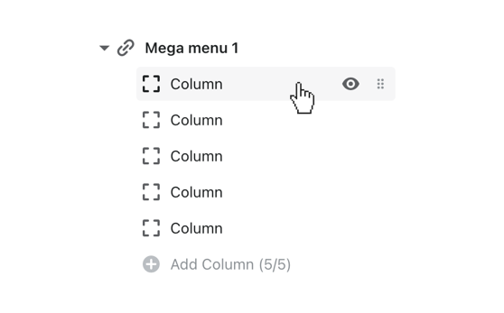 click one of the preset columns to customize its content